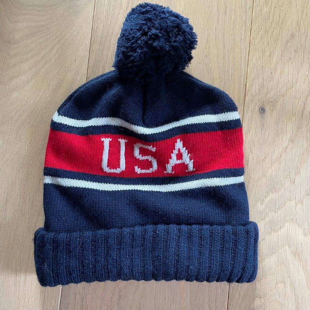 Ralph Lauren Polo USA Stadium Pom Beanie Hat